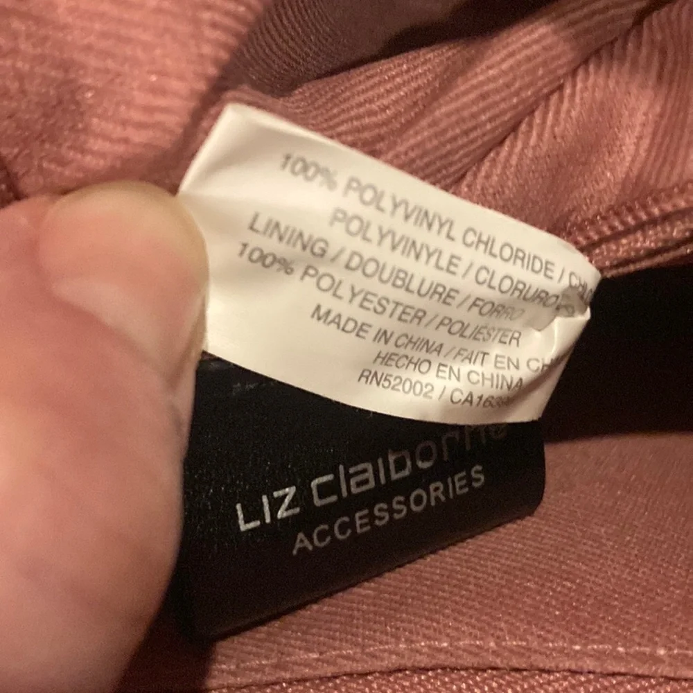 Liz Claiborne Retro Pink Faux Crocodile Embossed Cylindrical Purse (ABBA) - Picture 14 of 16